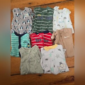 Baby boy 3 month feet pajamas